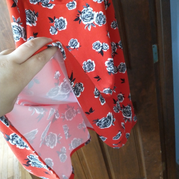 Torrid Red Rose Off-shoulder Dress Retro - Picture 6 of 8